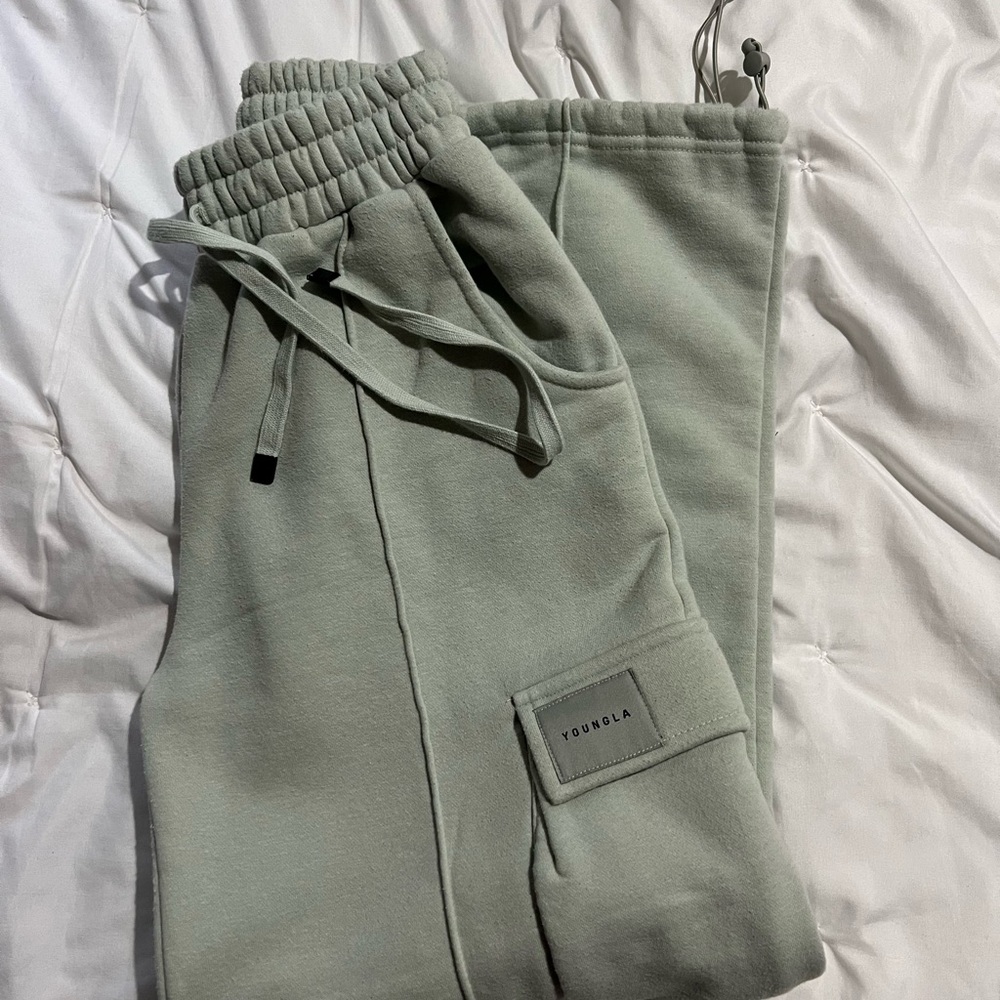 YoungLA Sage Green Wide Leg Pants